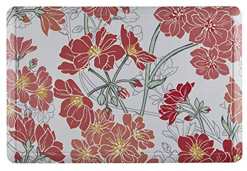 Ornavo Home Non Slip Premium Printed Kitchen Anti Fatigue Comfort Floor Mat - No Odor - Waterproof & Cleanable - 24" W x 36" L - Pink Floral