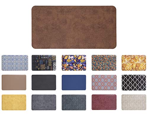 Mabel Home Anti Fatigue Floor Mat- 3 Size(20x32 & 20x39 & 24x70),16 Colors - Standing Desk Mat-Kitchen Floor Mat-Stain Resistant-Home Non-Slip Bottom, Extra Soft (Coffee, 20" x 32" x 3/4")